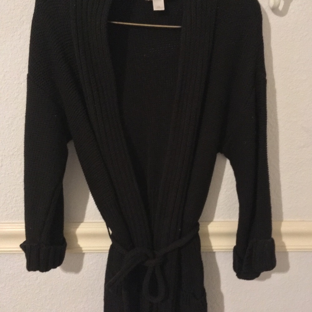 LOFT Wrap cardigan sweater with belt
